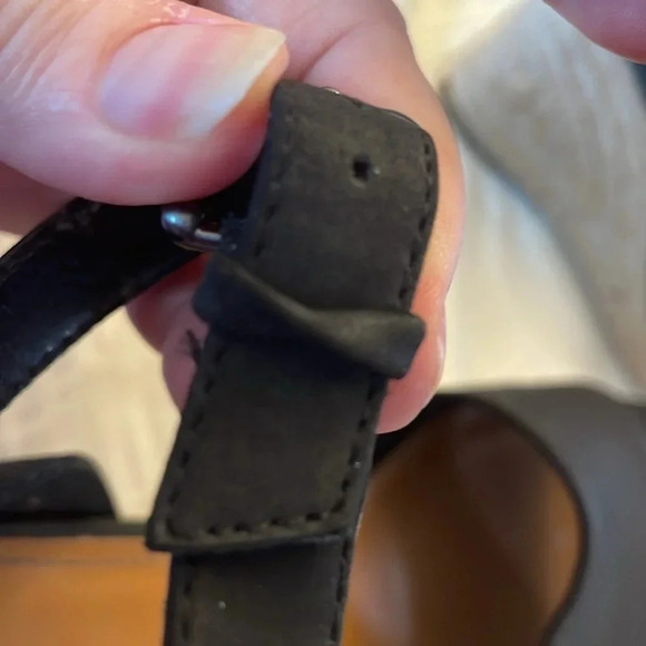 A.N.A. Black Wedge Espadrille Open Toe Sandals - Picture 13 of 13